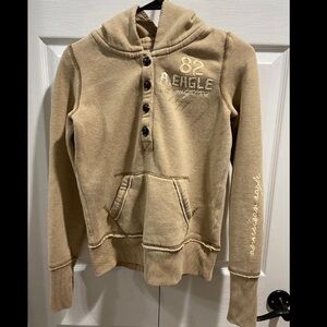 American Eagle Khaki Tan Hoodie - XS